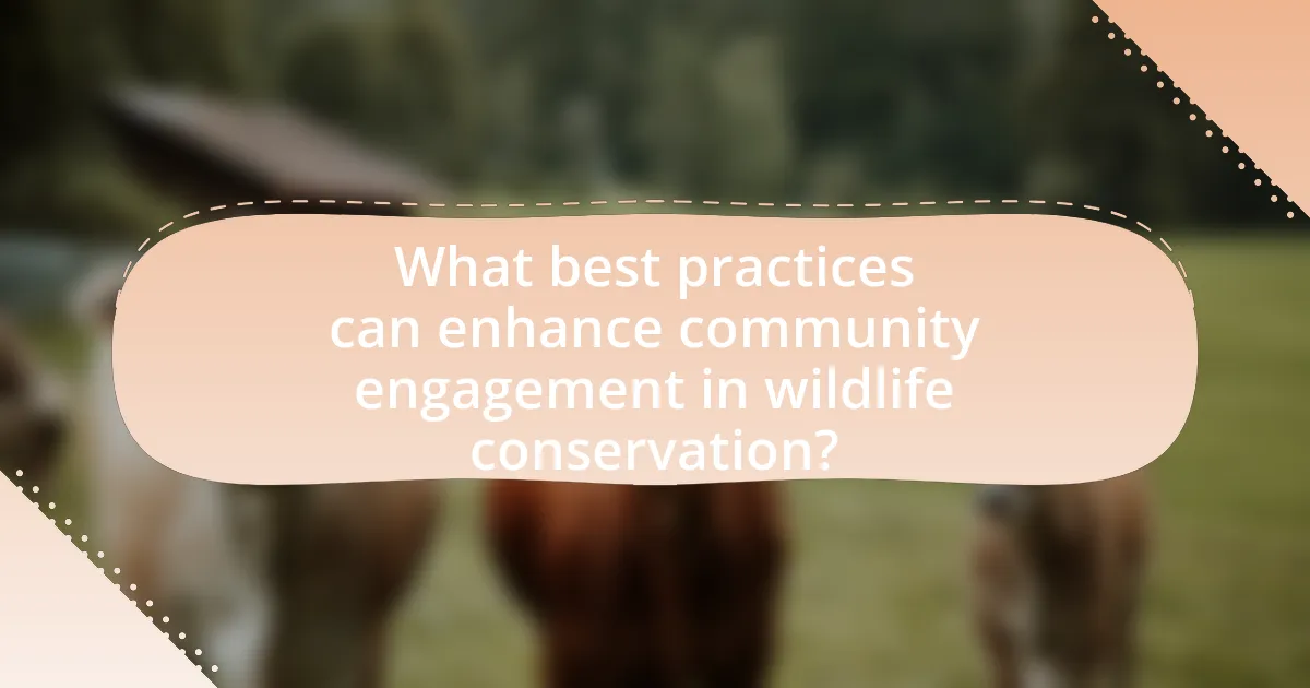 What best practices can enhance community engagement in wildlife conservation?